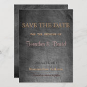 Krijtbordpatroon Opslaan Datum Bruiloft Uitnodigin Save The Date (Voorkant / Achterkant)