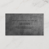 Krijtbordpatroon Zwart Monogram Visitekaartje (Achterkant)