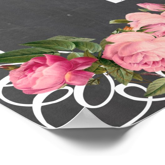 krijtbordposter, trouwgastenboekposter poster (Hoek)