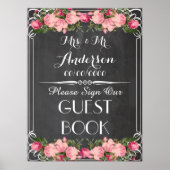 krijtbordposter, trouwgastenboekposter poster (Voorkant)