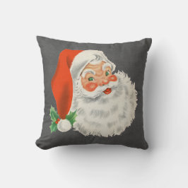 Krijtbordprint Vintage Kerstman Kerstmis Kussen