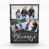 Krijtbordsneeuw met kerstzegeningen 3 foto's (Voorkant)