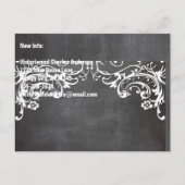 Krijtbordtypografie Bruiloften Aankondigingskaart (Achterkant)