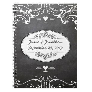 Krijtbordtypografie Bruiloften Notitieboek