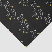 Krijtcontour met bewijslabels tissuepapier (Detail)