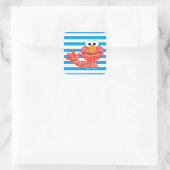 Krijtje Elmo Streeppatroon Vierkante Sticker (Tas)