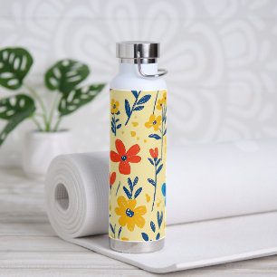 Krijtjes en Vlinder Bloemen Waterfles