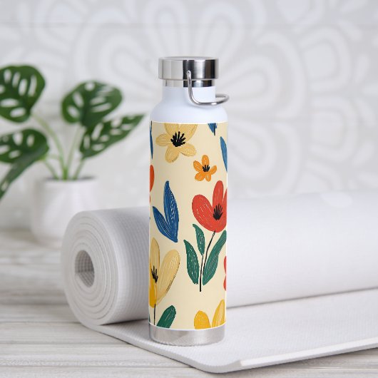 Krijtjes en Vlinder Bloemen Waterfles (Yoga)