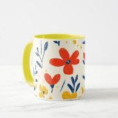 Krijtjes en vlinderbloemen mok (Voorkant links)