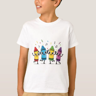 Krijtjes Karakters Dansen T-shirt