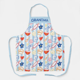 Krijtjes Keuken Doodle Retro Kookpatroon Schort