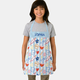 Krijtjes Keuken Doodle Retro Kookpatroon Schort