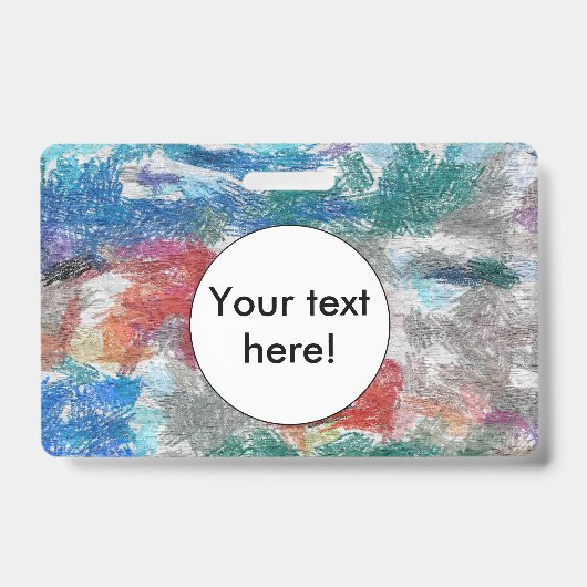 Krijtjes textuur badge (Voorzijde)