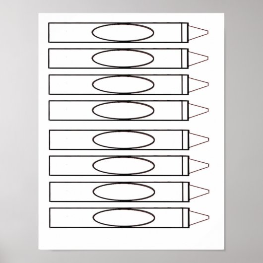 Krijtjes - Zwart & Wit Poster (Voorkant)