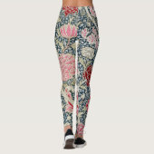 Krijtpatroon (van William Morris) Kunst Leggings (Achterkant)