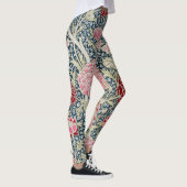 Krijtpatroon (van William Morris) Kunst Leggings (Rechts)