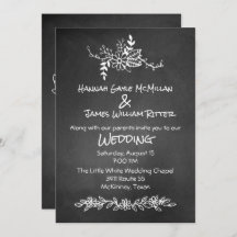  Krijtplank Look Huwelijksuitnodiging