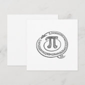 Krijtstijl Pi-symbool met cijfers – Wiskunde Pi-da Feestdagenkaart (Voorkant / Achterkant)