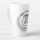 Krijtstijl Pi-symbool met cijfers – Wiskunde Pi-da Latte Mok (Linkerhoek)