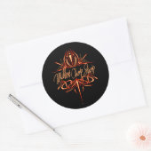 krijtstreep Logo I Ronde Sticker (Envelop)