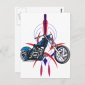 krijtstreep motorfiets briefkaart (Voorkant / Achterkant)