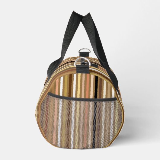 Krijtstrepen, Camel Tan, Bruin en Beige Plunjezak (Rechts)