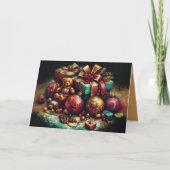 Krijttekening Kerstbeer C cadeau Ornament Feestdagen Kaart (Voorkant)