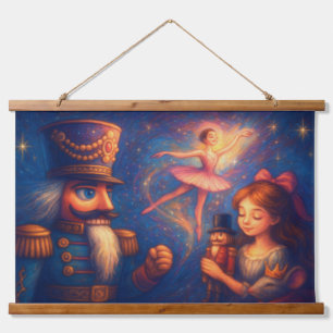 Krijttekening Schattigee Notenkraker Ballet Kerst Hangend Wandkleed