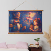 Krijttekening Schattigee Notenkraker Ballet Kerst Hangend Wandkleed (Slaapkamer)