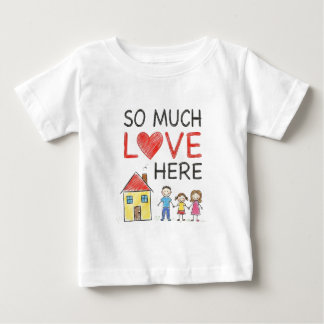 Krijttekening Zo Veel Liefde Hier Familie T-shirt