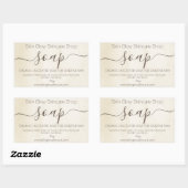  krijtverf Handgemaakte biologische zeep Rechthoekige Sticker (Vel)