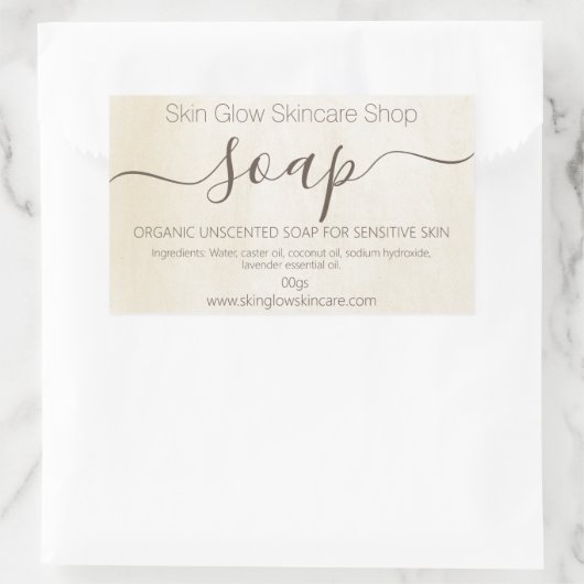  krijtverf Handgemaakte biologische zeep Rechthoekige Sticker (Tas)