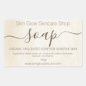  krijtverf Handgemaakte biologische zeep Rechthoekige Sticker (Voorkant)