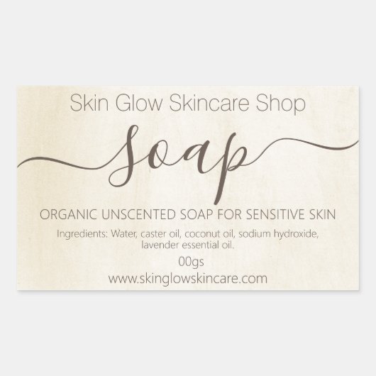  krijtverf Handgemaakte biologische zeep Rechthoekige Sticker (Voorkant)