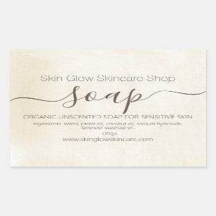 krijtverf Handgemaakte biologische zeep Rechthoekige Sticker