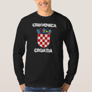 Krikvenica, Kroatië met wapenschild T-shirt