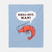 Krill Out Man Fleece Deken (Voorkant)
