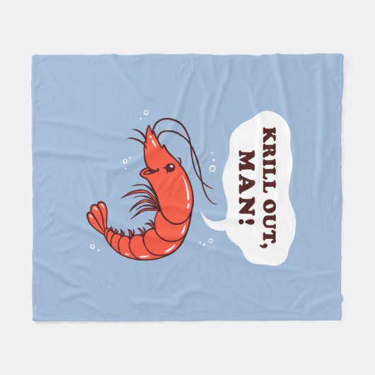 Krill Out Man Fleece Deken (Voorkant (Horizontaal))