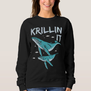 Krillin it walvis die Zee bekijkt Dierlijk biolog Trui