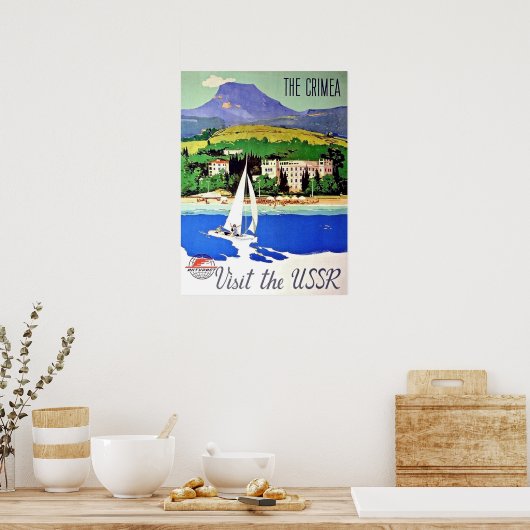 Krim, bezoek USSR, zeiltocht,  sovjetreis Poster (Keuken)