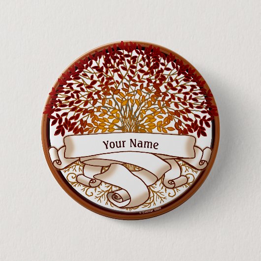 Krim genealogie stamboom knop ronde button 5,7 cm (Voorkant)
