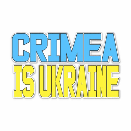 Krim is Oekraïne Sticker (Voorkant)