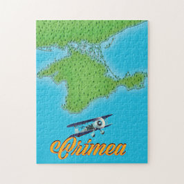 Krim reizen vintage stijl poster kaart legpuzzel