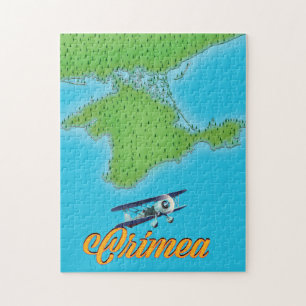 Krim reizen vintage stijl poster kaart legpuzzel