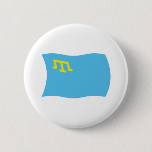 Krim-Tataarse Vlag Knop Ronde Button 5,7 Cm