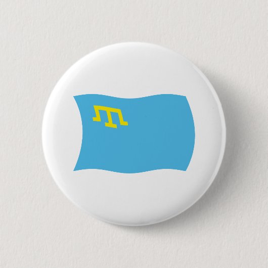 Krim-Tataarse Vlag Knop Ronde Button 5,7 Cm (Voorkant)