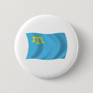Krim-Tataarse Vlag Knop Ronde Button 5,7 Cm