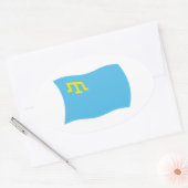Krim-Tataarse Vlagsticker Ovale Sticker (Envelop)