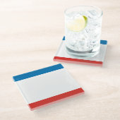 Krim vlag glazen onderzetter (Schuin)