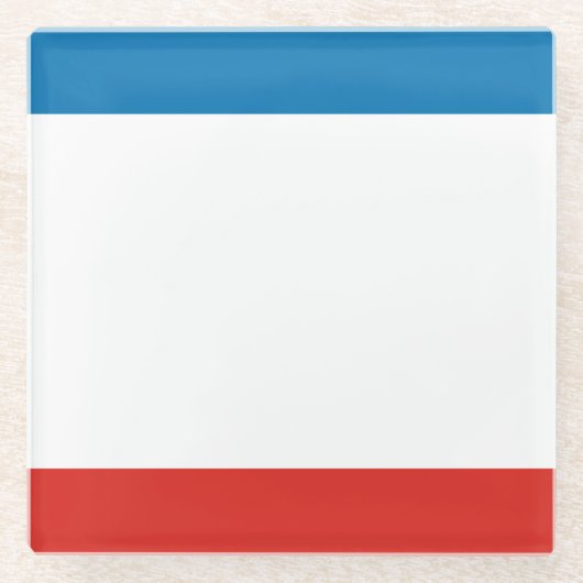 Krim vlag glazen onderzetter (Voorkant)